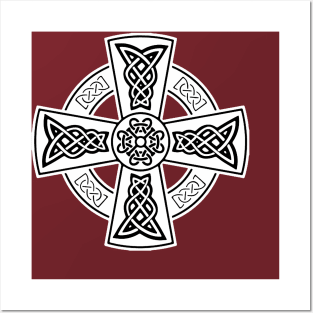 Celtic High Cross Decorative Knotwork 2 Posters and Art